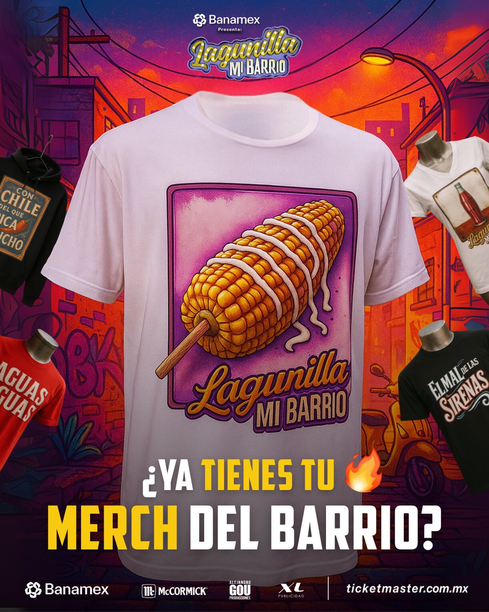 ¿Aún no sabes qué usar este verano?🌞🕶 Chécate nomás, las bonitas prendas que te manejamos👕 😎

Ven a #lagunillamibarrio por tu merch, elige tu favorita y se la sensación del barrio🔥

Sube tu foto a tus redes y etiquétanos 📸📲

#merch #lalagunillaesdetodos