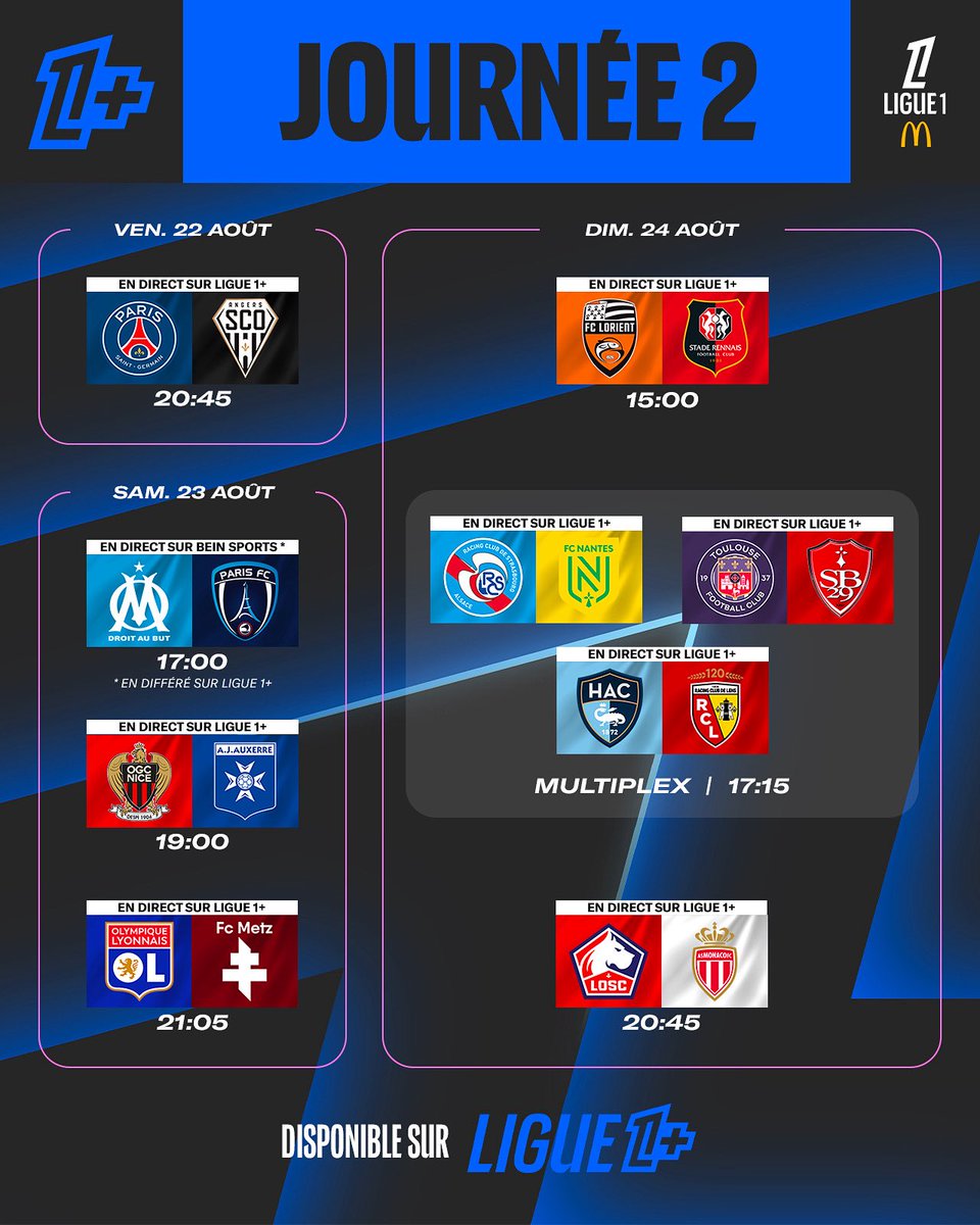 Le <a href="/HAC_Foot/">Havre Athletic Club ⚽️</a>  vs <a href="/RCLens/">Racing Club de Lens</a> le 24 août a 17h15