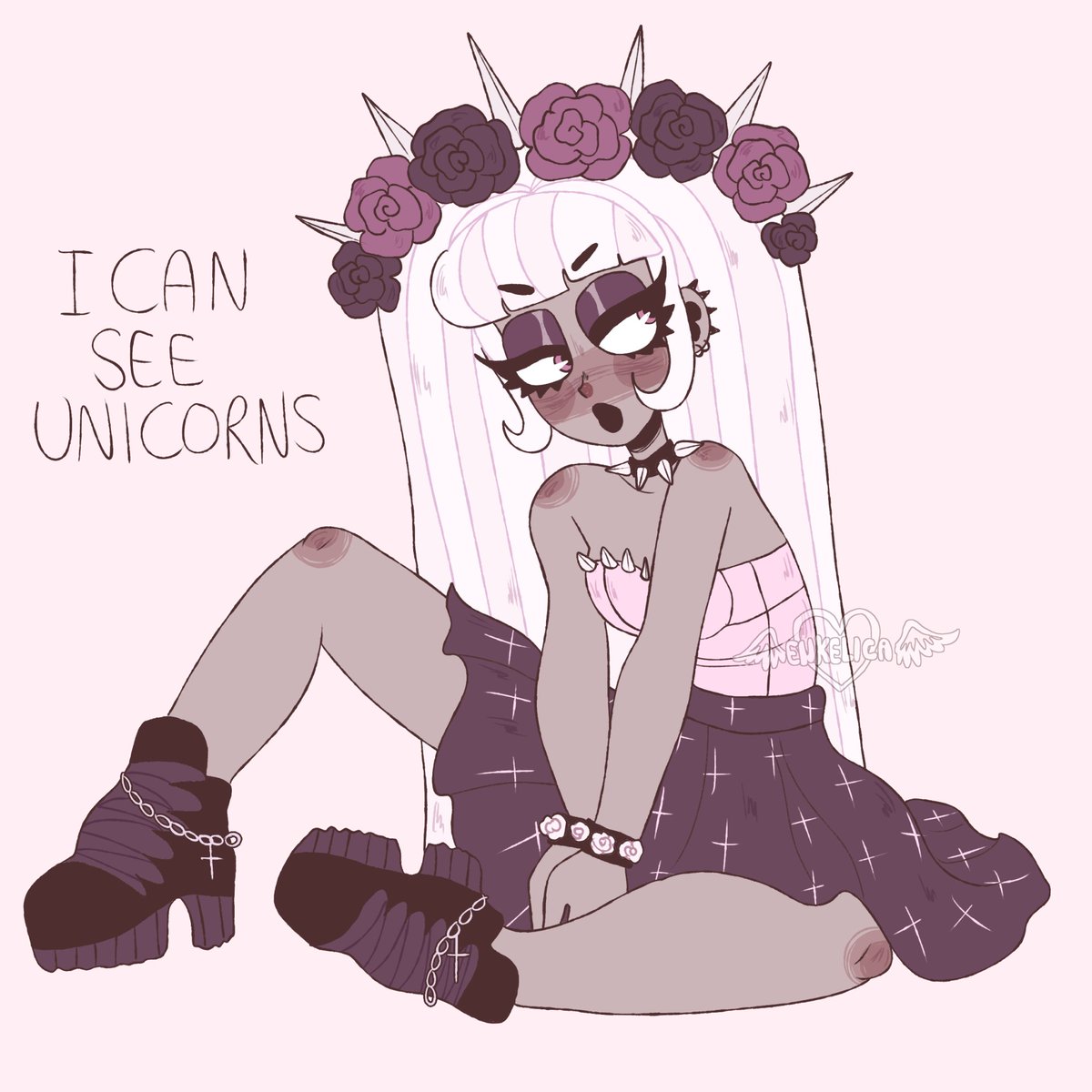 Do you want to see them too?
#ocart #cartoonart #pastelgothart