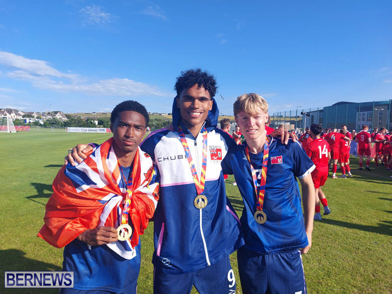 Gold Medal Winners! The Bermuda Men's U23 team have won the gold medal at the Island Games | More coverage: Bernews.com/IslGam