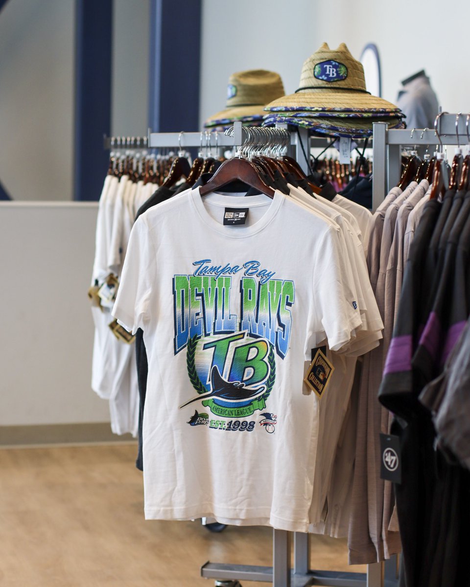 TheBayRepublic's tweet image. Flashback Friday!! The White Coop Devil Rays tee is back in vintage form — grab yours now!