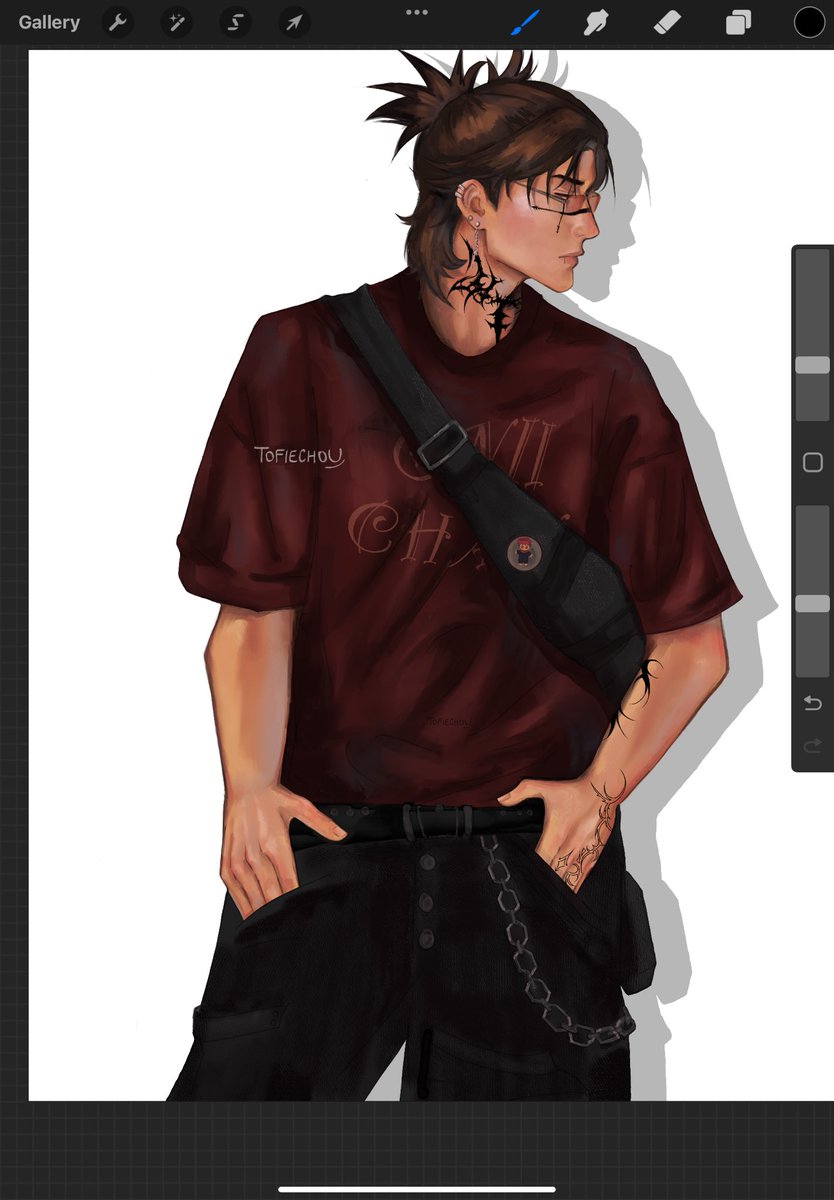 tofiechou's tweet image. Choso biker au again :&amp;gt;