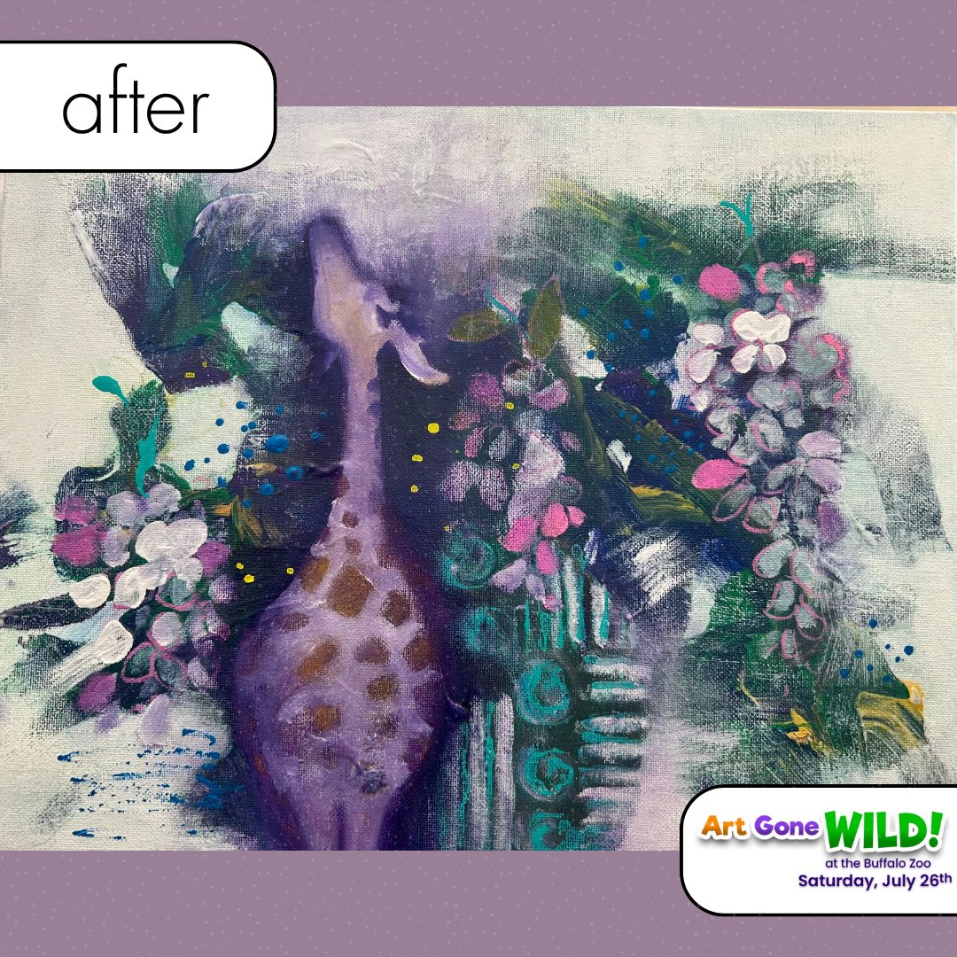 buffalozoo's tweet image. It&apos;s your LAST CHANCE to get tickets for Saturday&apos;s Art Gone Wild event at the Buffalo Zoo! 

See local artists collaborate on paintings by our animals and turn them into something even more incredible during our live art display 🖼️

🎟️: bit.ly/463h9RY