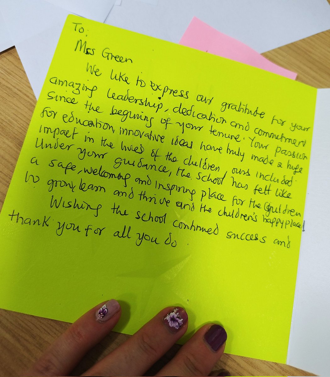 And just like that, my first full academic year as a headteacher comes to an end. What a year it has been! 6 weeks to rest, relax and recover (and plan and prepare) so that next year can be our 'moment'! 

What a beautiful collective card from our Nigerian community 💙