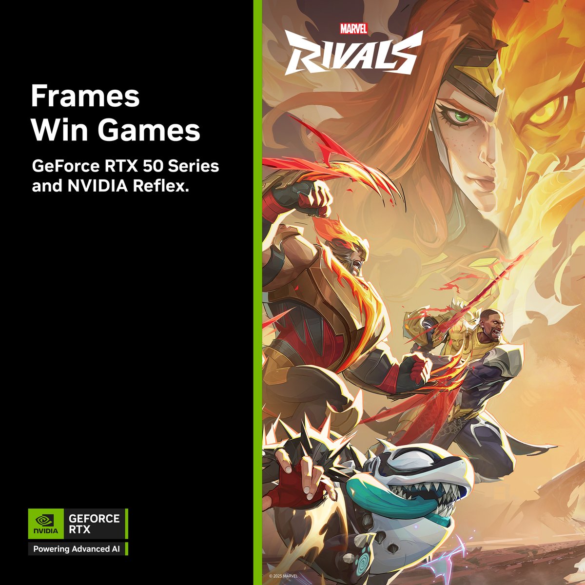 NVIDIAGeForce's tweet image. NVIDIA Reflex reduces PC latency by up to 55% in @MarvelRivals Season 3.
#FramesWinGames🎯
Learn more: nvda.ws/4nQRZwp