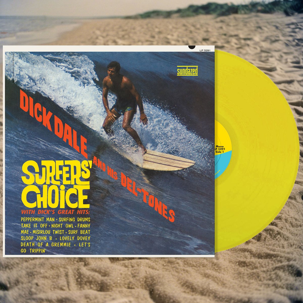The original 1962 classic is back! Grab the Sundazed Music edition of Surfers' Choice, cut by Kevin Gray from the original analog masters on yellow vinyl with original artwork. Dive into that surf beat! Get yours: sundazed.com/dick-dale-and-…