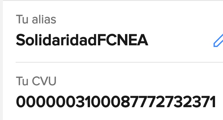 Hola a todos, Santi necesita una mano de nuevo , necesita el único alimento que puede consumir , solo le quedan 6 botellitas , nos ayudas ? Si 4160 personas donan $100 le aseguramos 15 días de alimento .Alias : SolidaridadFCNEA