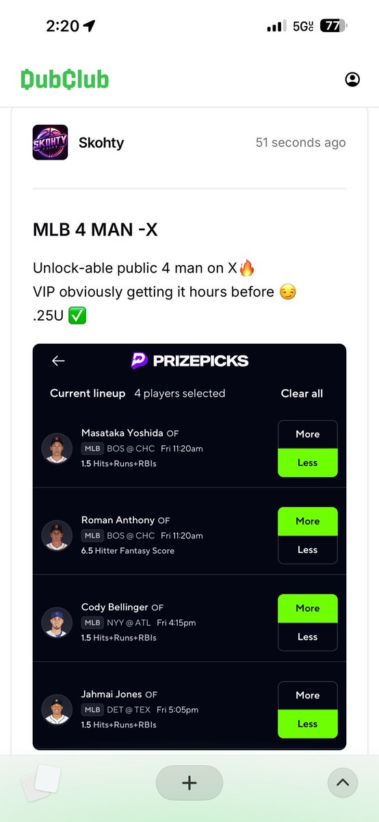locksmitthhh's tweet photo. SKOHTYY☔️

#Prizepicks #Underdog #Discord #MLocks #Betting #Sportsbetting #NBA #MLB #NBApicks #Cappers #Baseball #CapperLeaks https://t.co/qFkzs6OVF4