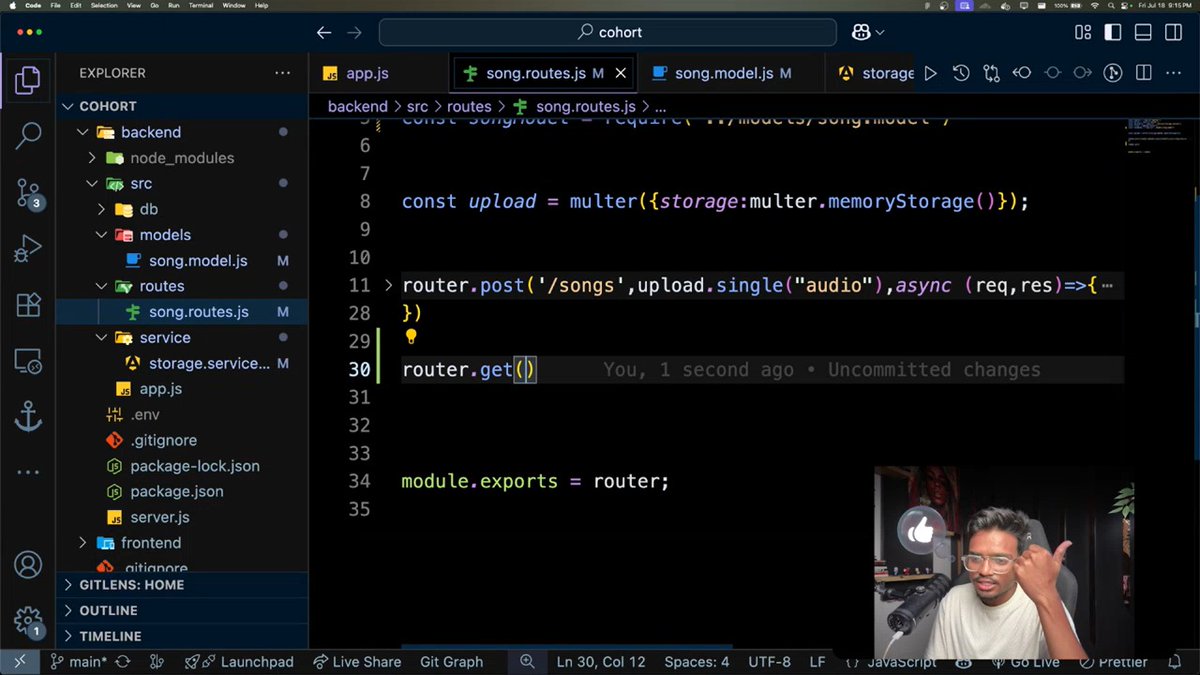 Lakshay2709's tweet image. Day 131 – Moody Player 🎵
🎯 Fetched songs based on user mood detection
🌐 Implemented CORS in backend
The mood-based recommendation logic is LIVE!
#MoodyPlayer #FaceAPI #MERN #CORS #ReactJS #100DaysOfCode #Sheryians