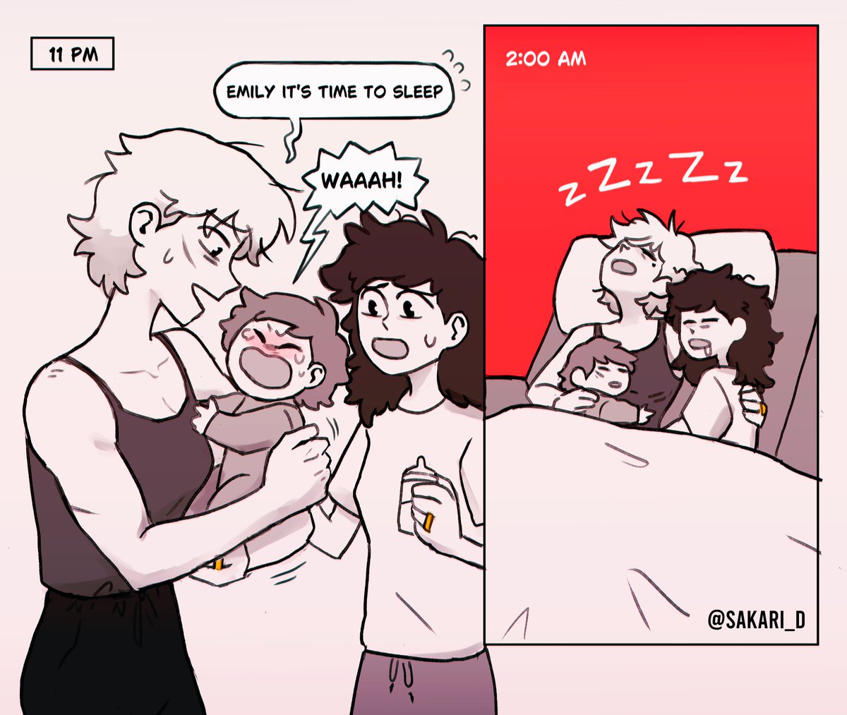 Sakari_D's tweet image. Emmy doesn&apos;t want to sleep 
#sashanne
