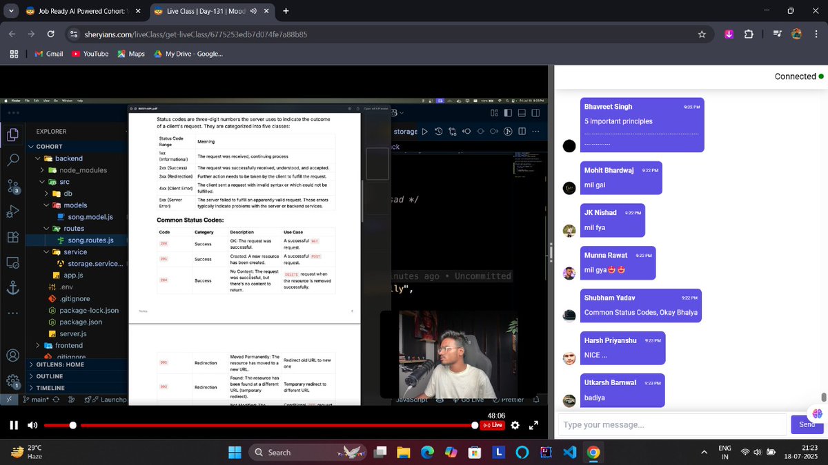 Lakshay2709's tweet image. Day 131 – Moody Player 🎵
🎯 Fetched songs based on user mood detection
🌐 Implemented CORS in backend
The mood-based recommendation logic is LIVE!
#MoodyPlayer #FaceAPI #MERN #CORS #ReactJS #100DaysOfCode #Sheryians