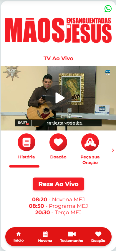 📲 A Associação do Senhor Jesus tem uma novidade!
Já está disponível a nova versão do aplicativo Mãos Ensanguentadas de Jesus 🙌❤️
Baixe agora:
👉 Play Store: bit.ly/3xYkL2A
👉 App Store: apple.co/3R6WzFE