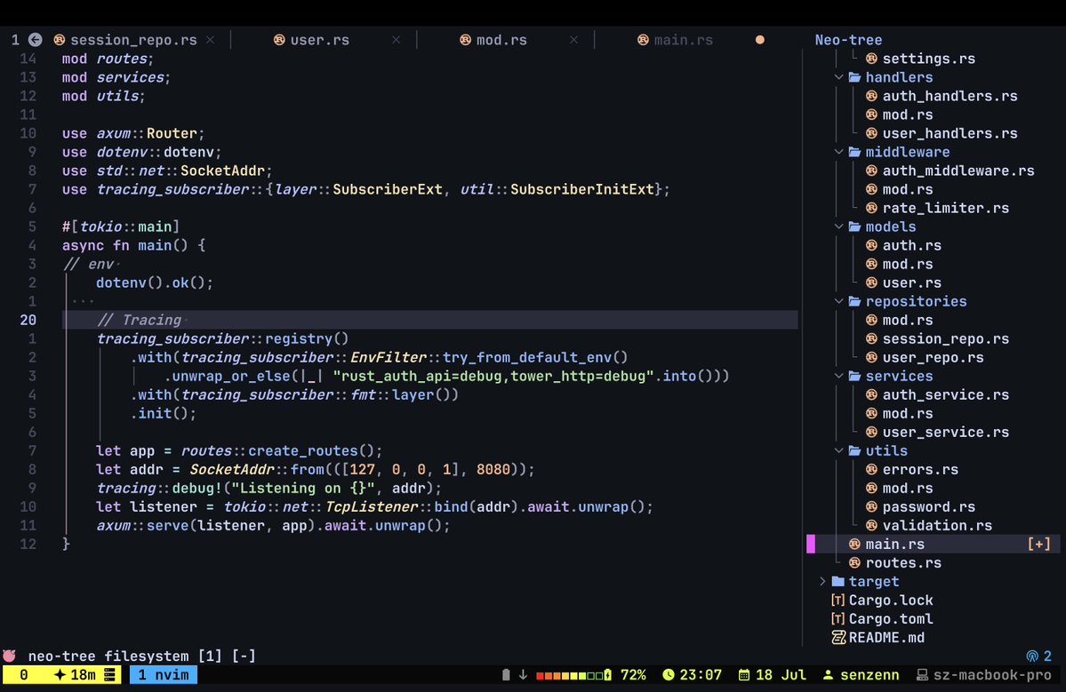 AdityaPlusp's tweet image. Building an auth backend with Rust and Axum is fun! 🚀