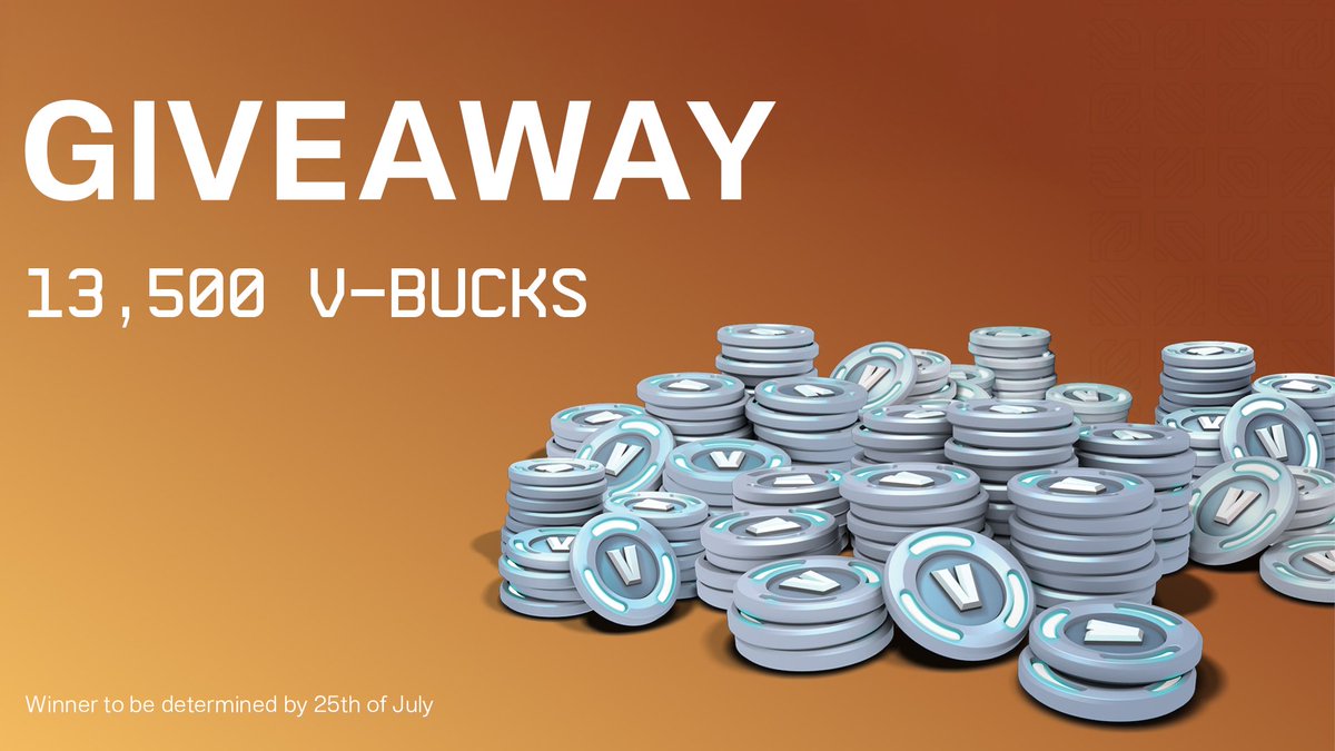 13,500 V-Bucks giveaway! 🔥 

1⃣ Follow <a href="/WallhackHQ/">WALLHACK©</a> &amp; <a href="/FNBRintel/">FNBRintel</a>
2⃣ RT &amp; Like this post

Winner will be announced on 25/07, GL! 🫶