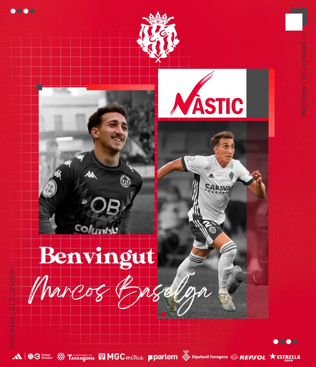 NÀSTIC DE TARRAGONA (@nastictarragona) on Twitter photo 🔴⚪ Marcos Baselga, nou fitxatge grana‼️
🚀 El davanter signa un contracte per una temporada +1 opcional
👋 Benvingut, <a href="/MarcosBaselga/">Marcos Baselga</a> !
ℹ️ lc.cx/BxlR9r 🔴⚪ Marcos Baselga, nou fitxatge grana‼️
🚀 El davanter signa un contracte per una temporada +1 opcional
👋 Benvingut, <a href="/MarcosBaselga/">Marcos Baselga</a> !
ℹ️ lc.cx/BxlR9r