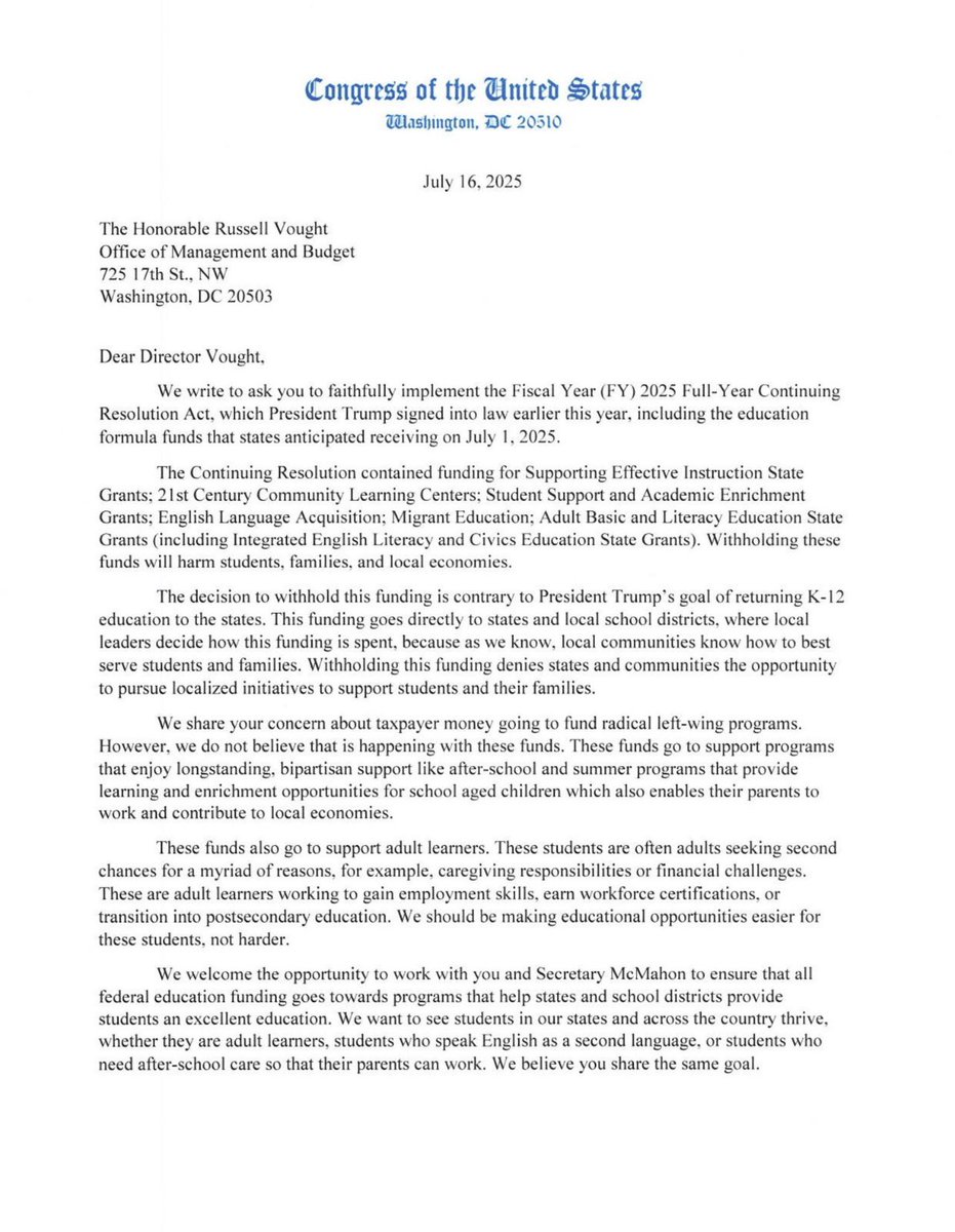 JimJustice_WV's tweet image. Thrilled to hear that @usedgov will be releasing much-needed funds to expand after-school and summer programs for students.
Our children are the future leaders of this country, and it’s so important we help every one of them succeed!