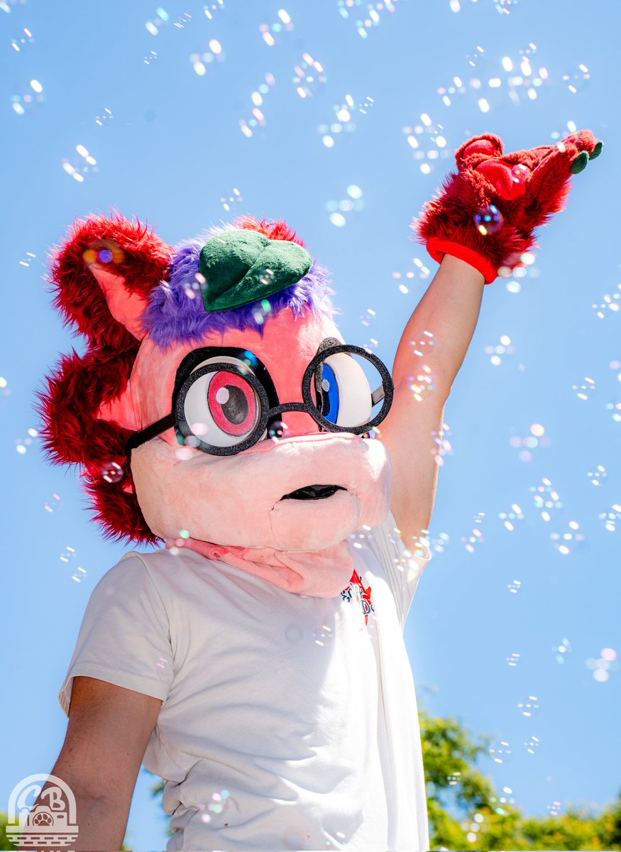 Look at all these bubbles 
📸: <a href="/CritterBasket/">The Critter Basket</a> 
#FursuitFriday