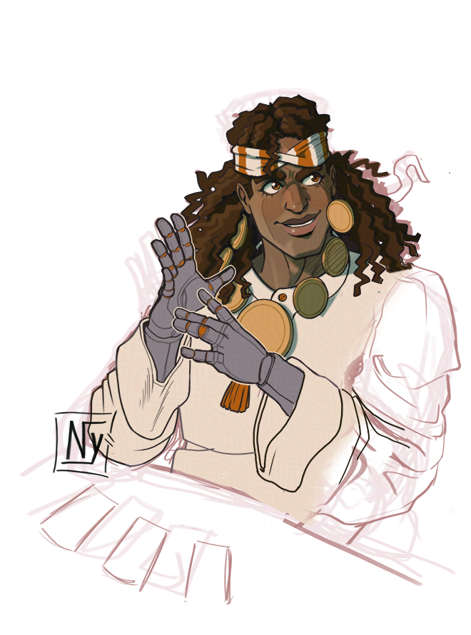 Avdol with his curls down is💯 He's so handsome it's unfair. 

Still using my 1h drawing hour at night wisely...
