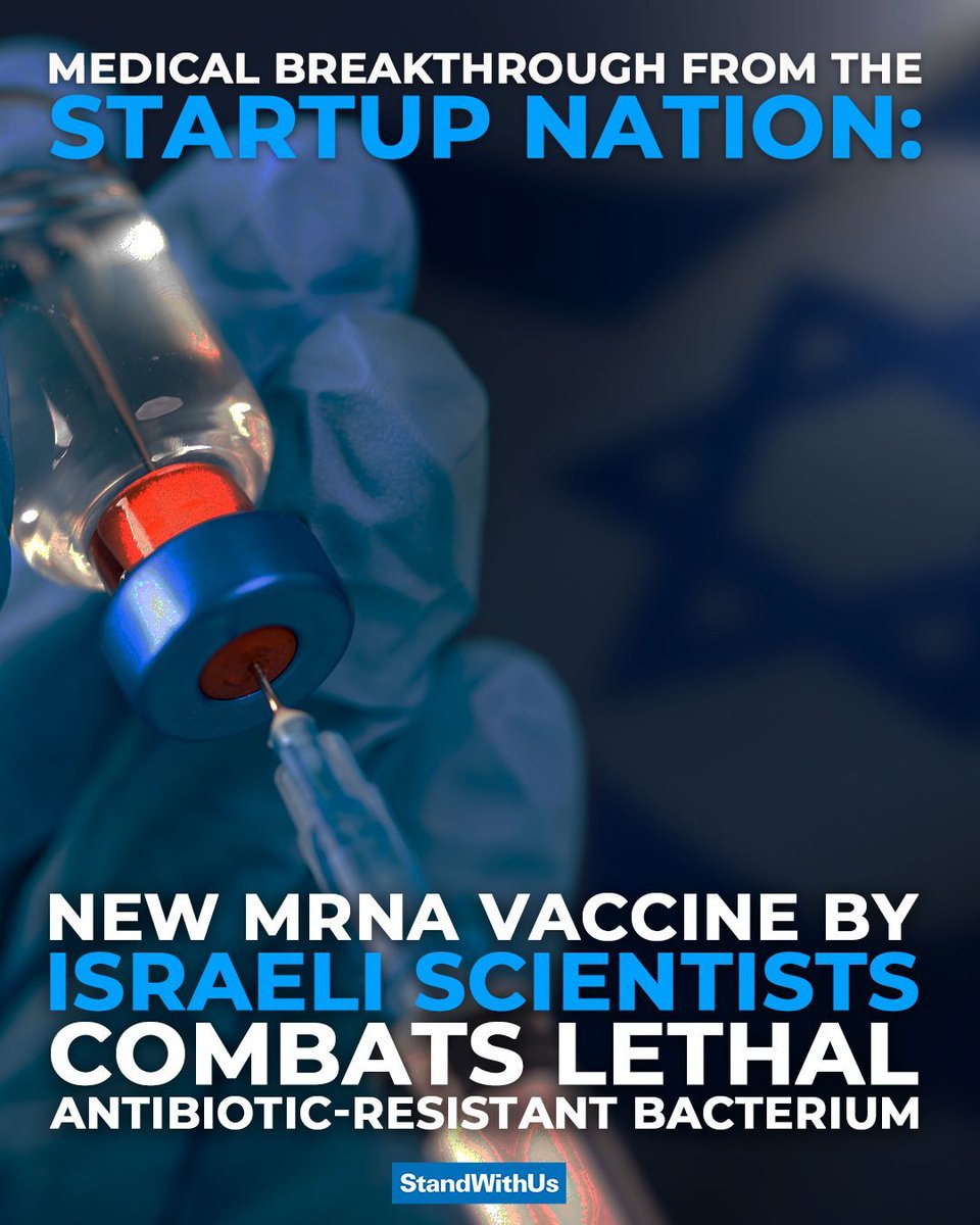 IsraelinUSA's tweet image. Another groundbreaking Israeli innovation.
Researchers from @TelAvivUni and the Israel Institute for Biological Research have developed a cutting-edge mRNA vaccine designed to fight deadly, antibiotic-resistant bacteria — a major step forward in global health.
Science that…