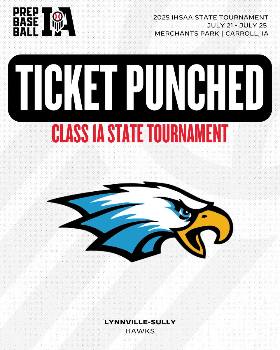 Prep Baseball Iowa (@prepbaseballia) on Twitter photo ππππππ πππππππ ποΈπ₯
Congratulations to the Lynnville-Sully Hawks on punching their ticket to the 2025 Iowa High School 1A State Tournament!
<a href="/LSHAWKbaseball/">Lynnville-Sully Baseball</a> β‘οΈ Merchants Park ππππππ πππππππ ποΈπ₯
Congratulations to the Lynnville-Sully Hawks on punching their ticket to the 2025 Iowa High School 1A State Tournament!
<a href="/LSHAWKbaseball/">Lynnville-Sully Baseball</a> β‘οΈ Merchants Park