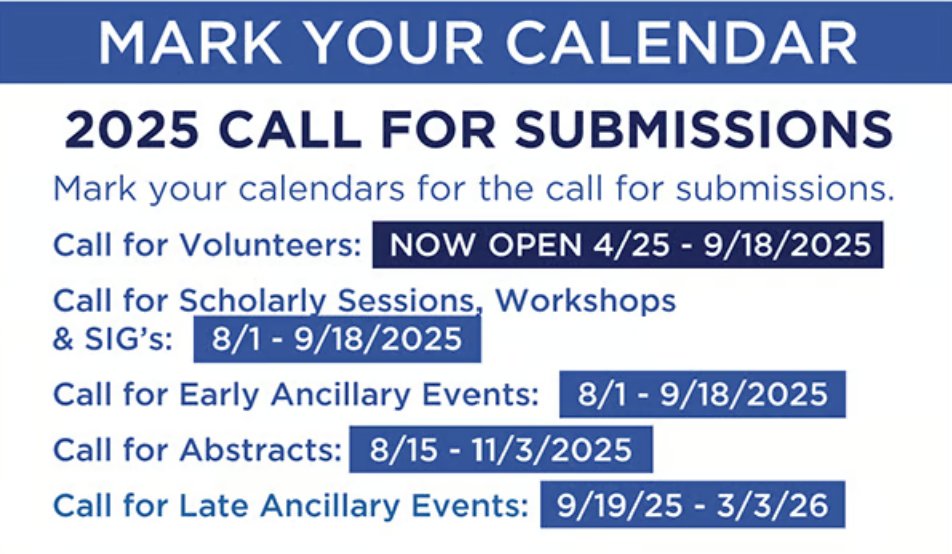 PASMeeting's tweet image. Mark your calendars! 🗓️ From volunteers to abstracts, here are all the key #PAS2026 submission deadlines in one place.
🔗 pas-meeting.org/2026-key-dates/