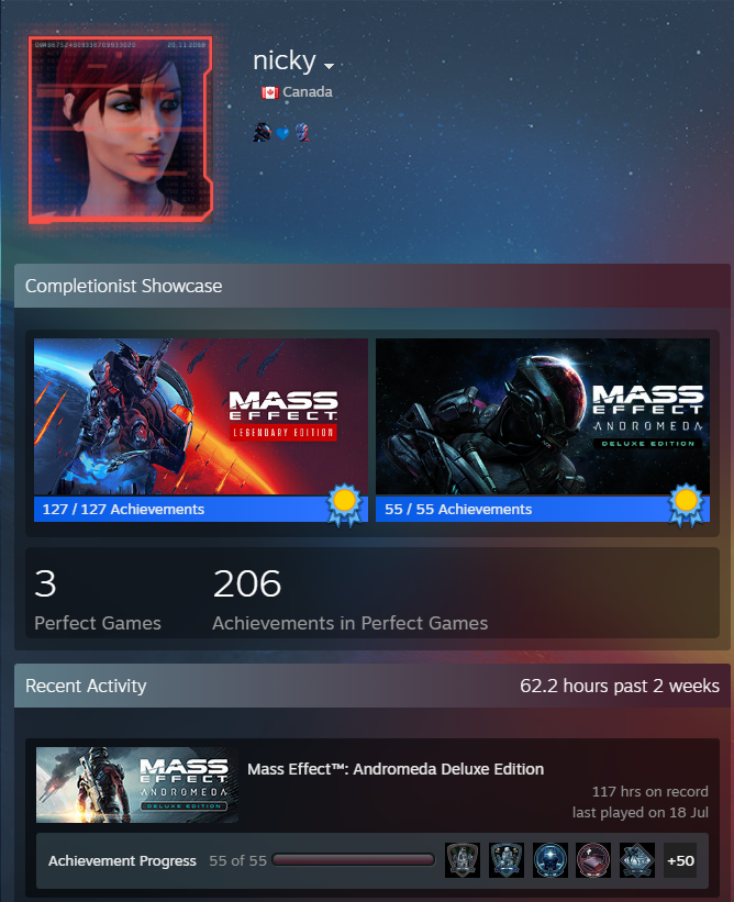 N7ckyHeart's tweet image. After months of the final achievement not unlocking due to a glitch, I opened Andromeda today and it finally proc'd! π
I now *officially* have all achievements for Mass Effect trilogy and Andromeda!! π