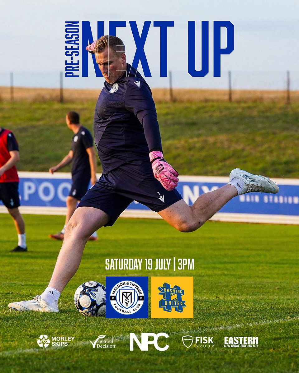 MaldonTiptreeFC's tweet photo. Next Up For The Jammers 🍓
@MaldonTiptreeFC host @hashtagutd at The Drewitt-Barlow Stadium tomorrow at 3pm
Bar open for @lionsofficial kick off at 11am, tickets available on website.
Game Day 3 of Pre-Season Incoming ⚽️
#Maldon #HashtagUtd #Football #Essex #NonLeague https://t.co/nlvE7gThpI