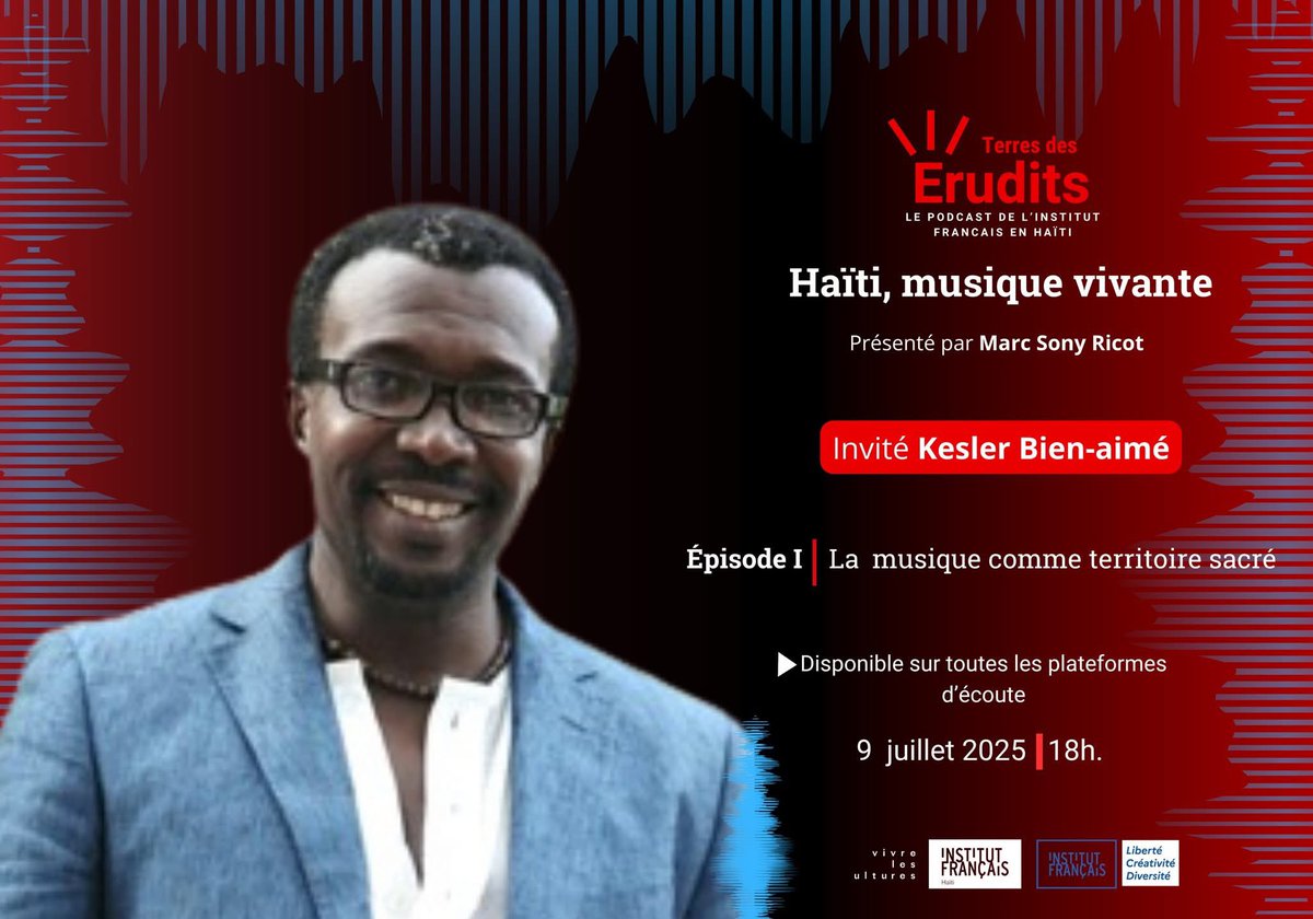 Pour ouvrir cette nouvelle série du podcast Terre des Érudits, dédiée à la musique haïtienne, Marc Sony Ricot reçoit Kesler Bien-Aimé, photographe, universitaire et chercheur passionné. À écouter dès maintenant sur toutes les plateformes d'écoute⤵
🔗smartlink.ausha.co/terre-des-erud…
