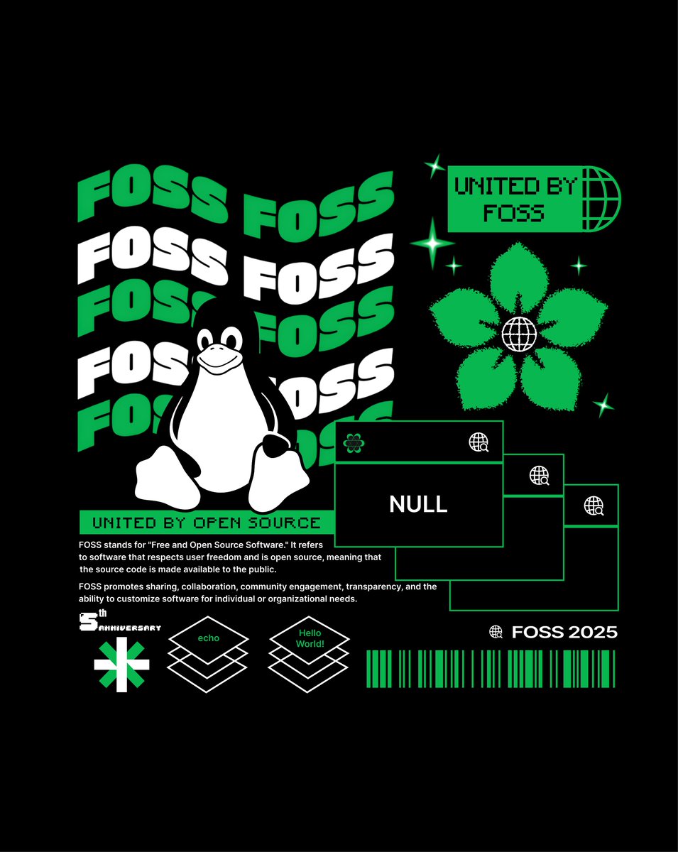 NavamiBR's tweet image. Poured my heart into this T-shirt design for @FOSSUnited  2025 .
It may not have been selected, but I’m proud of what I created.
Because design is not just about being picked, it&apos;s about expressing what you believe in.
