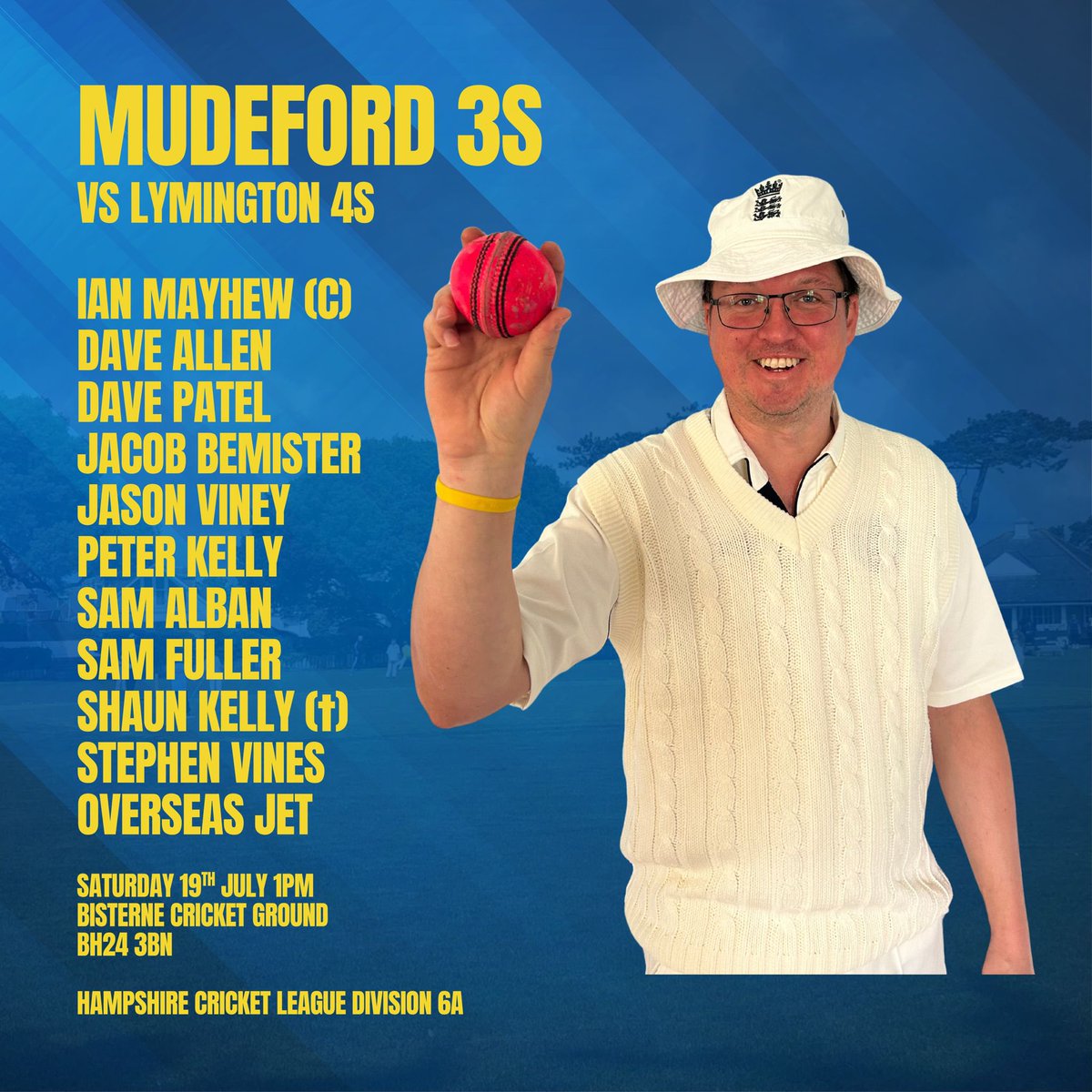 🚨 TEAM NEWS 🚨

Mudeford 1st XI vs Redlynch &amp; Hale 1st XI 
Sway 4th XI vs Mudeford 2nd XI
Mudeford 3rd XI vs Lymington 4th XI

All matches start at 1pm

#cricket #cricketclub
#cricketlovers #crickettraining #local #localcricket #mudeford #UpTheMuddies #Seasiders