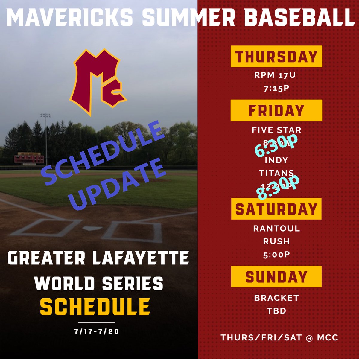 Rain can’t stop the fun…just a minor setback. We’re playing Friday Night Lights tonight! Let’s go!!!