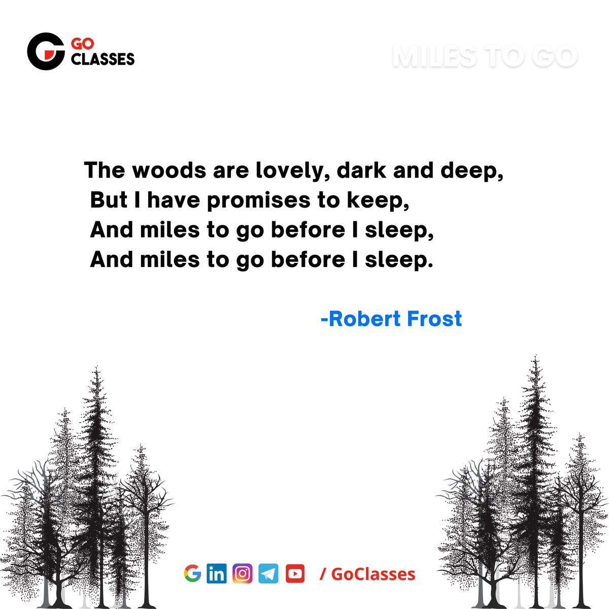 GOClasses_CSE's tweet image. ✨ And miles to go before I sleep...  

One step closer to the dream.  
Every single day.  

#GOClasses #Motivation 
#GATE2026 #TopperMindset