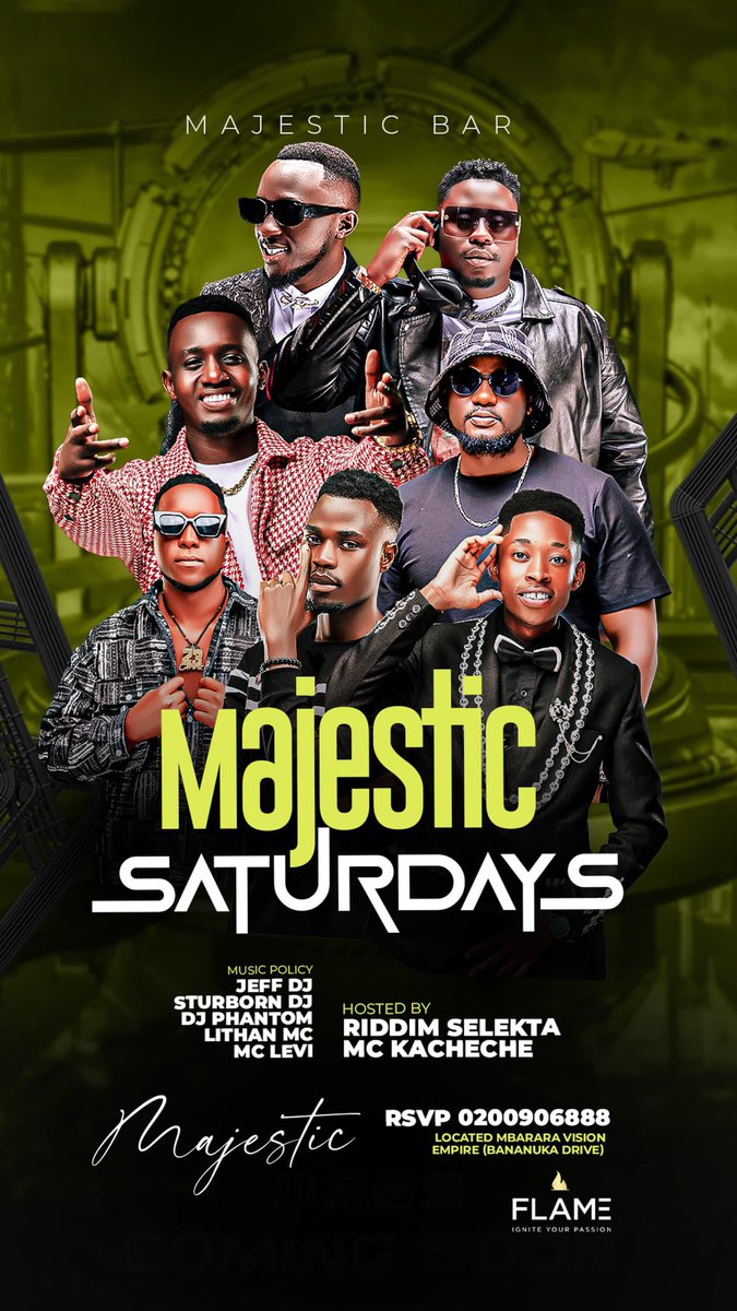 Acleoug's tweet image. Get ready for #MajesticSaturdays🔥🔥 where vibes meet enjoyment at Majestic vision empire 💃💃💃