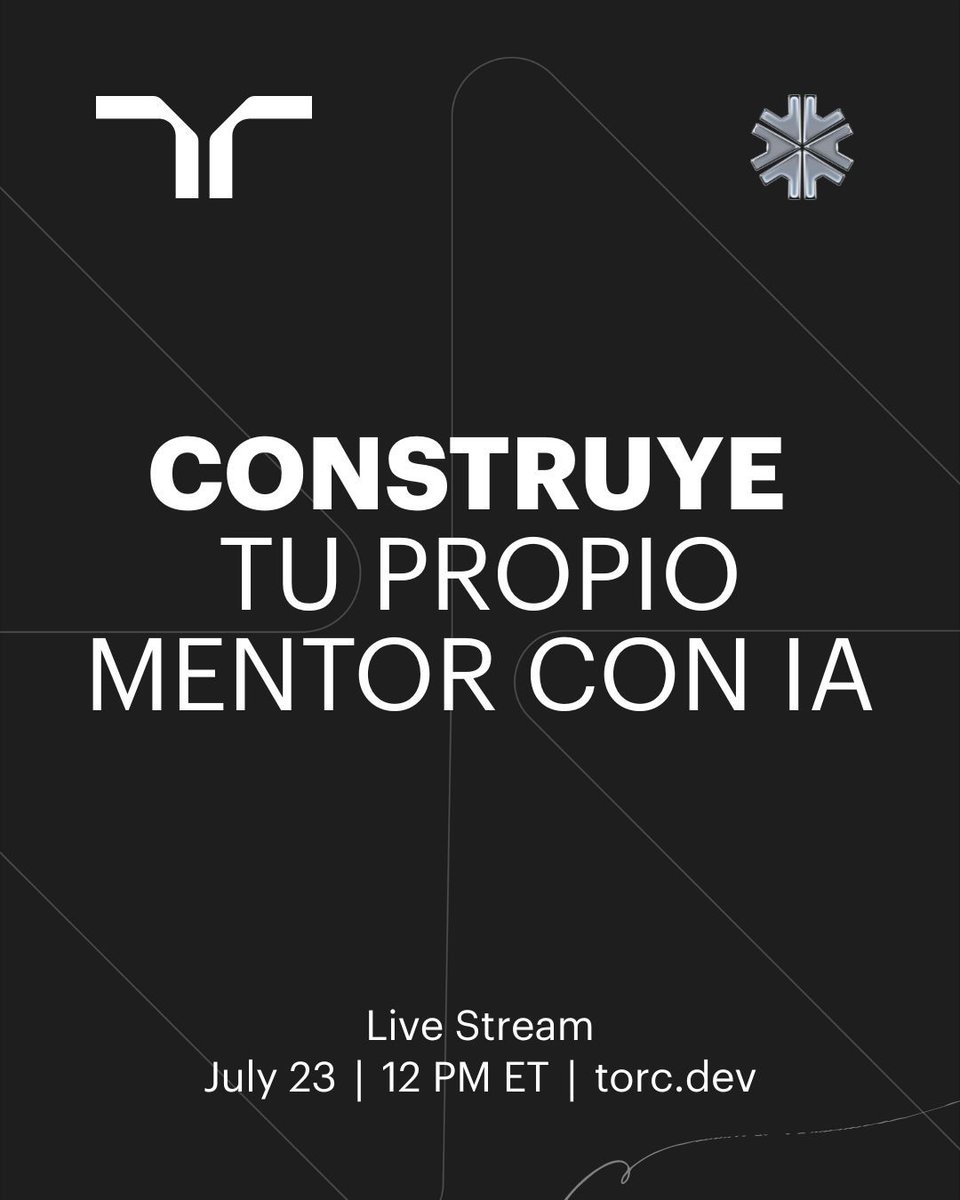 torcdotdev's tweet image. 📚 Aprender a tu ritmo suena bonito…pero ¿y si una IA pudiera diseñarte el camino exacto para crecer en tu carrera tech?
En este evento en línea te enseñaremos a usar Gemini 2.0 para construir tu propio agente mentor:
🔹 rutas de estudio personalizadas
🔹 IA aplicada al…