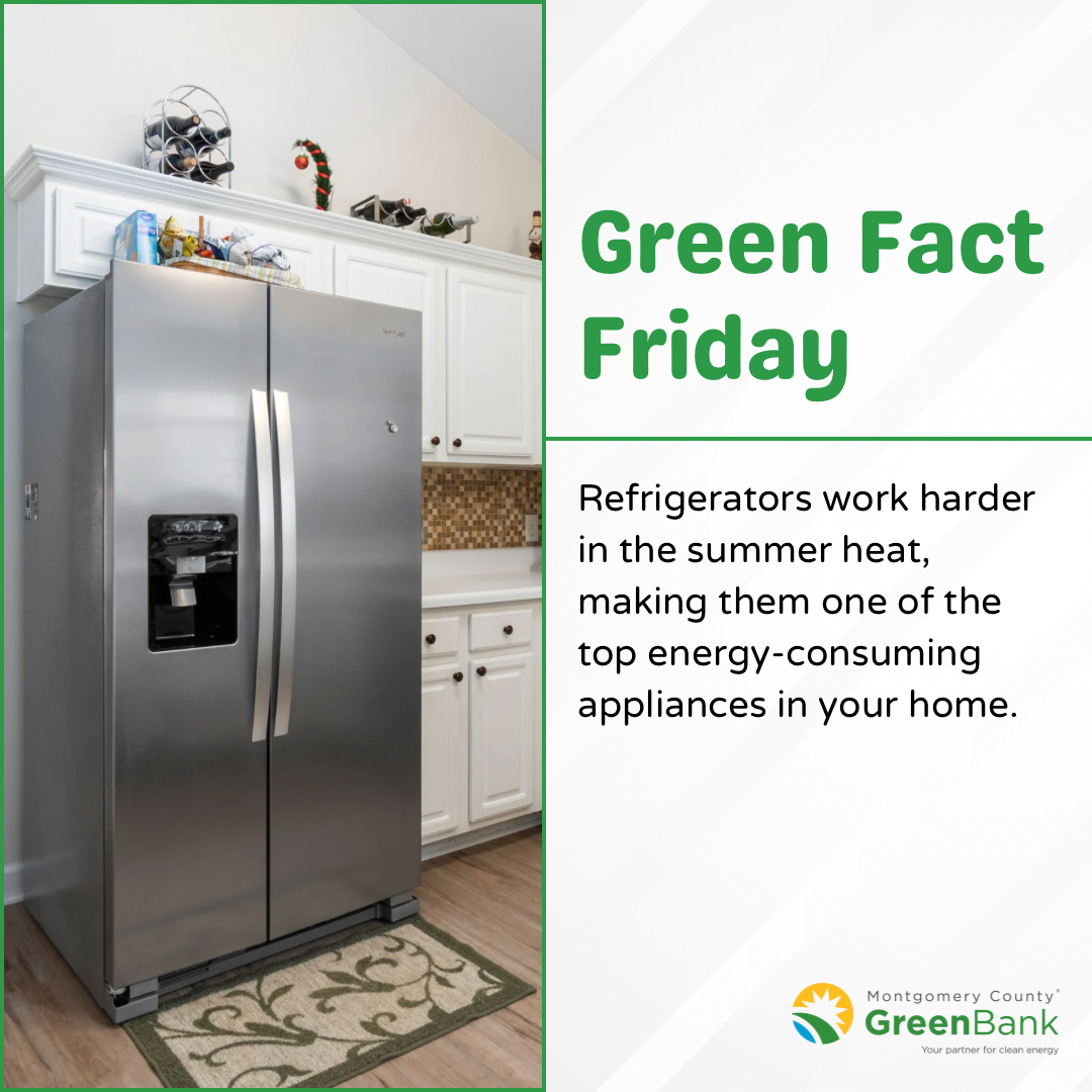 MCGreenBank's tweet image. #DidYouKnow? Keeping your fridge full, cleaning the coils, and setting the temperature between 35–38°F can improve efficiency and reduce energy waste. Learn how we support energy-saving upgrades at ow.ly/1SbI50Ws0wW.
#GreenFactFriday #EnergyEfficiency #SummerSavings