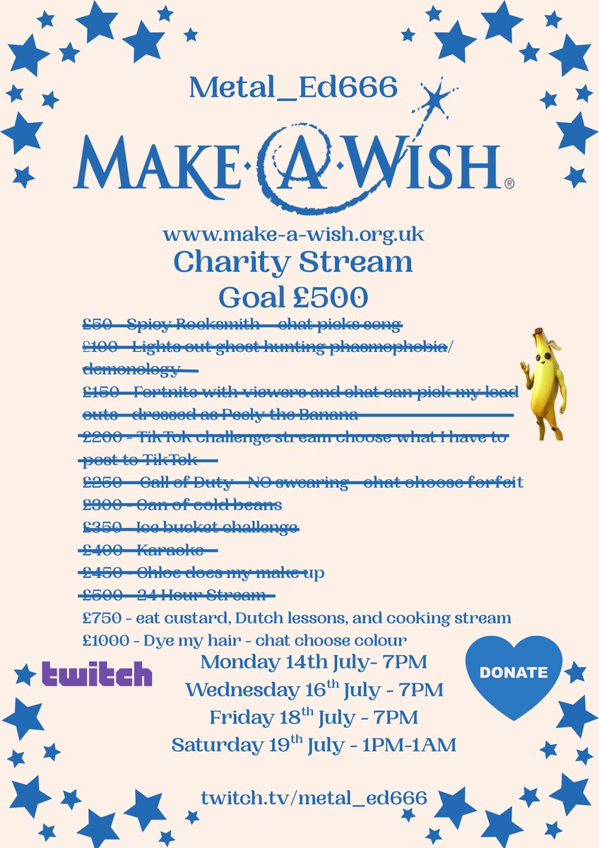 Metal_ed666's tweet image. its day 3 of the charity event for make a wish uk and as i promised im sat here dressed in my outfit lets do this join us raise money for a good cause
twitch.tv/metal_ed666