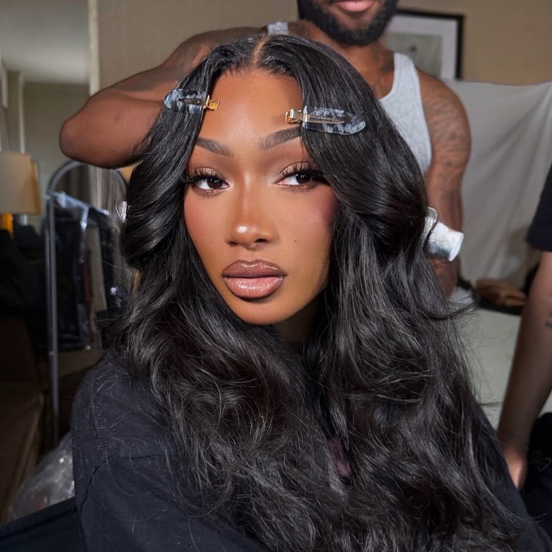 MegansStats's tweet image. Megan Thee Stallion via her makeup artist's IG.