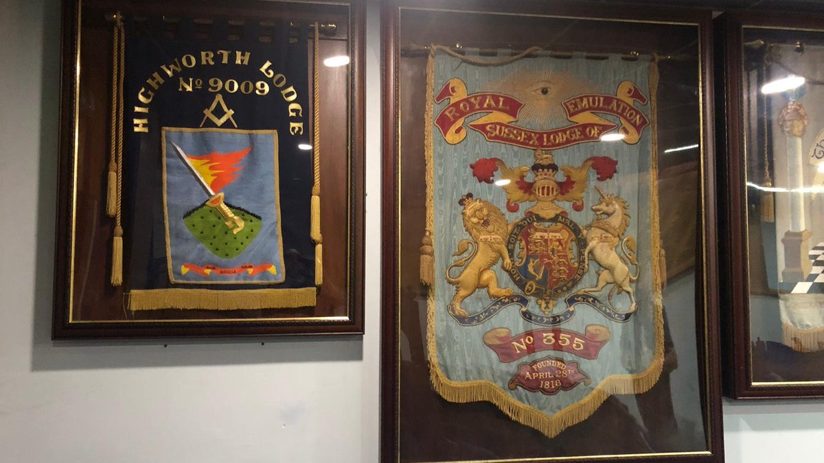 Highworth Lodge No.9009 is moving to Swindon. Dave Barrie and Gary Dolphin have made a box for our banner and placed it in the Lodge Room. It's really smart, a huge thank you.