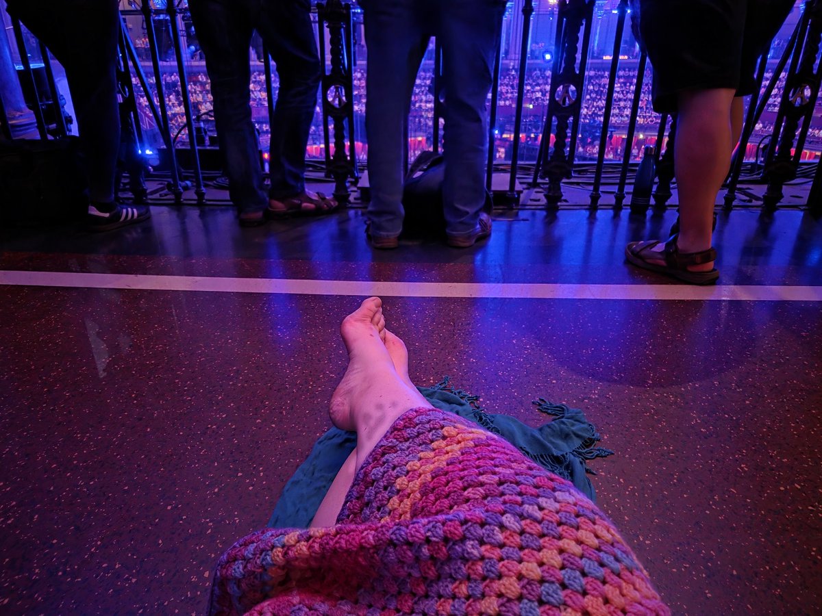 lrolles1981's tweet photo. No cricket for me tonight. Instead:  Crochet &amp; classical music #FNOTP @bbcproms https://t.co/lLvLRvFML8