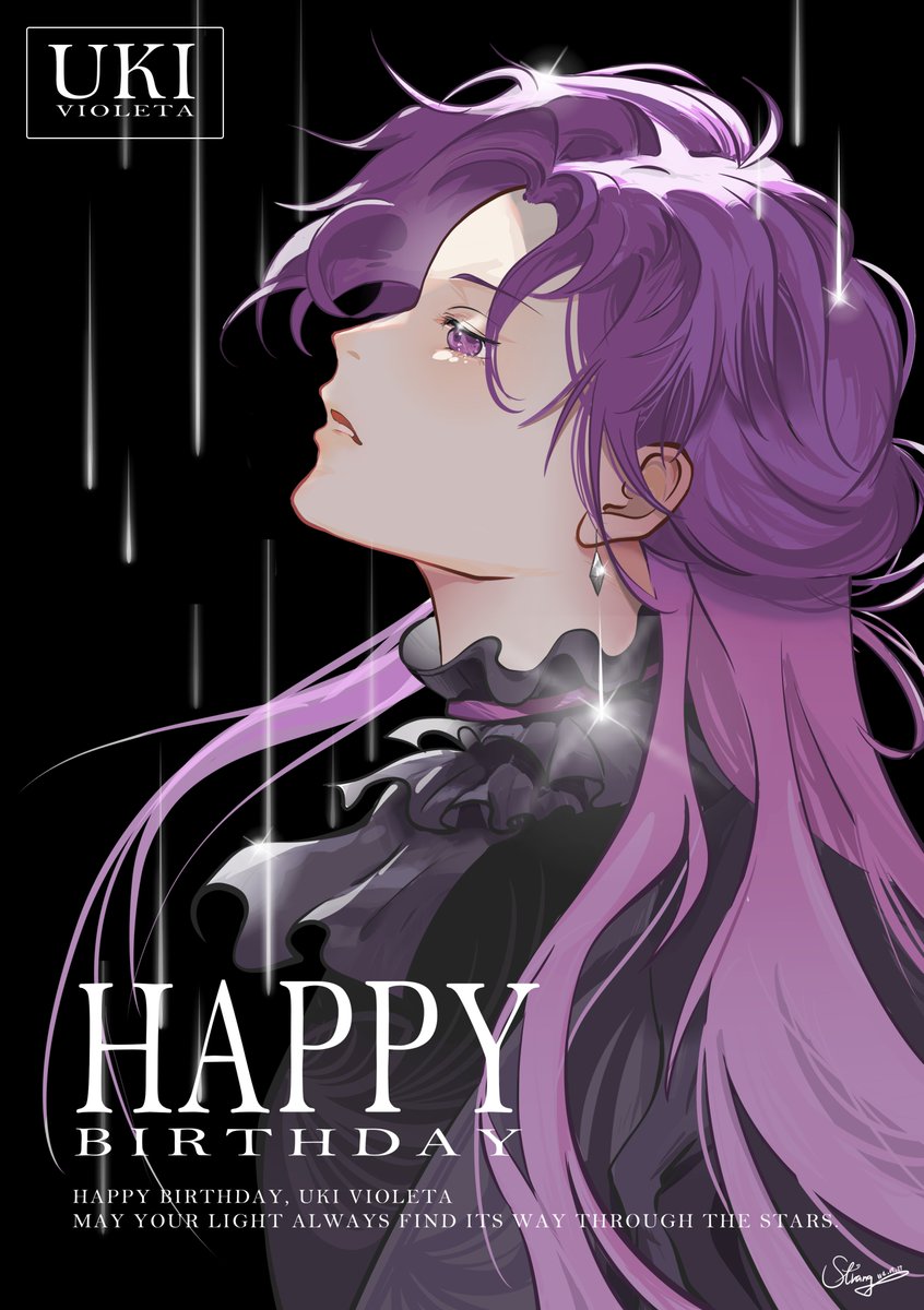 Stranger55220's tweet image. Happy  Birthday Uki 💜
May your light always find its way through the stars✨
#VioletAtelier #tanjouki2025