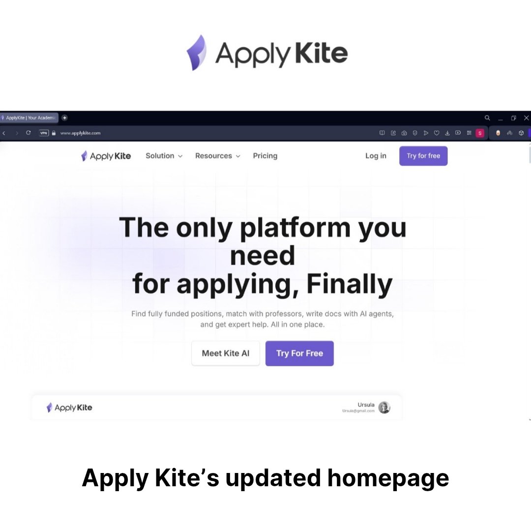ApplyKite's tweet image. 🟣 Big News from Apply Kite!🪁
We’ve just rolled out a major update to our website with a fresh new look and smoother user experience.
What’s new?
• A cleaner, faster, and more intuitive platform
• A refreshed visual identity that better reflects our mission and energy
•…