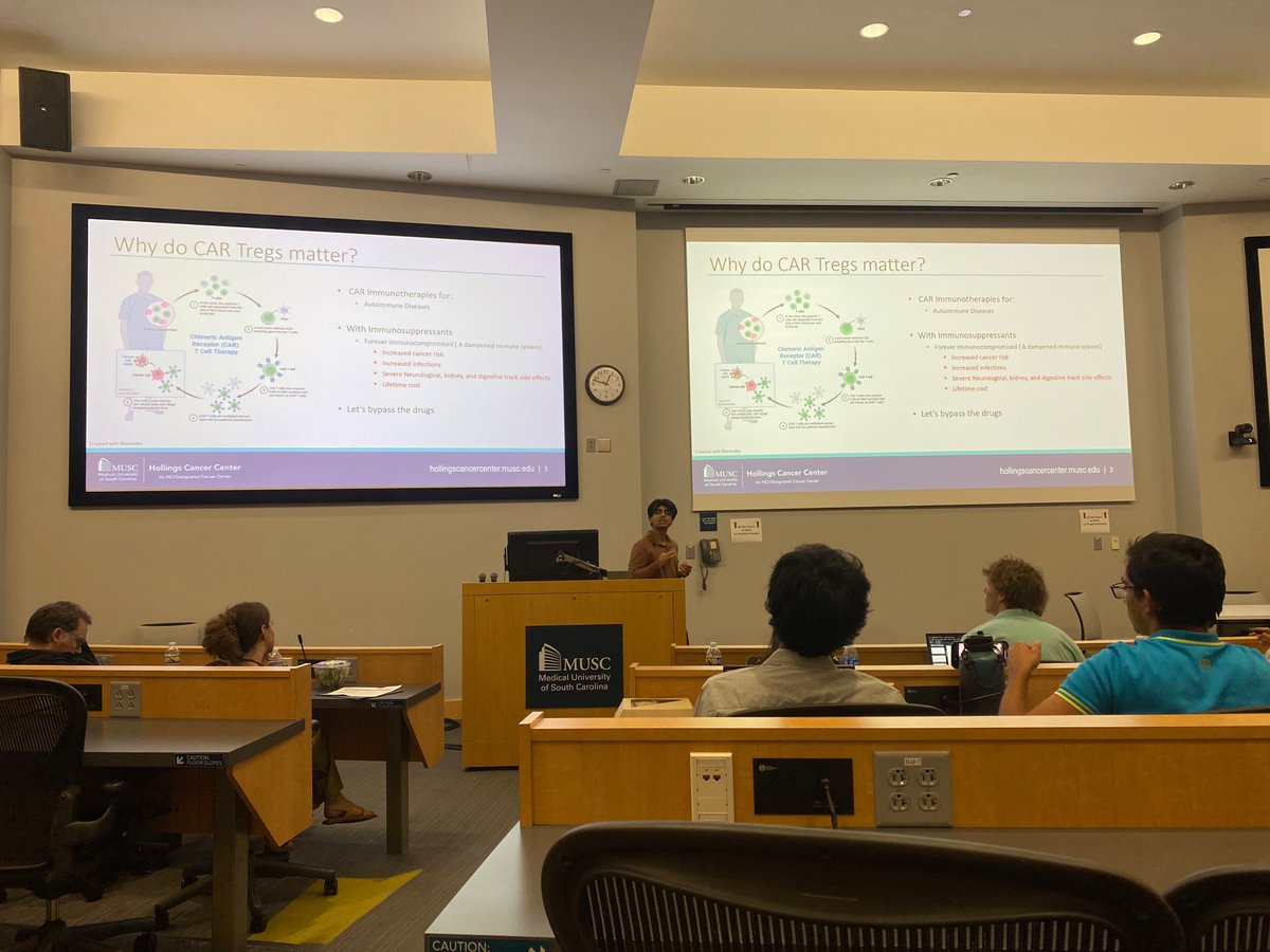 enhancerleo's tweet image. Super proud of Burhan Rajnagarwala of the South Carolina Governor’s School for Science and Mathematics for completing his summer research internship and speaking on his work with Erin O’Connor in the lab. #immunologymatters #changingwhatspossible #CARTregs