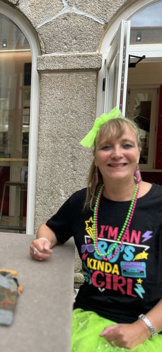 80's night ready . Gorgeous thai meal in the #Buttermarket with bff Jane. We've been friends for 46 years since primary school. Its a night filled memories and more to make tonight !