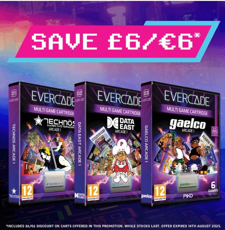 sir_top_and_hat's tweet image. 💥#Evercade arcade Starter Pack💥
#Technos #arcade collection 1
DataEast arcade collection 1
#gaelco arcade 1
Was - £59.97 GBP
Now - £53.97 GBP
Compatible with all Evercade hardware including Alpha & Super Pockets
Only at funstock.co.uk 👇
funstock.co.uk/collections/ev…