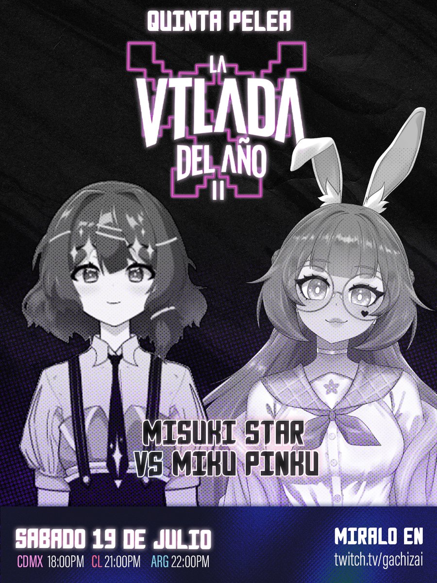 GachiZai's tweet image. 👾𝗦𝘂𝗻𝘀𝗵𝗶𝗻𝗲 𝗜𝘀𝗹𝗮𝗻𝗱 𝟮 🌴
¡Quinta pelea de la Vtlada de #SunshineIsland! 🥊💥🥊
🐰🌸@mikupinku
VS
💙✨ @misuki_star
Una conejita helado de voz suave contra una estrella con un trabajo de medio tiempo en McDonald's
¿Quién crees que gane? 🎊