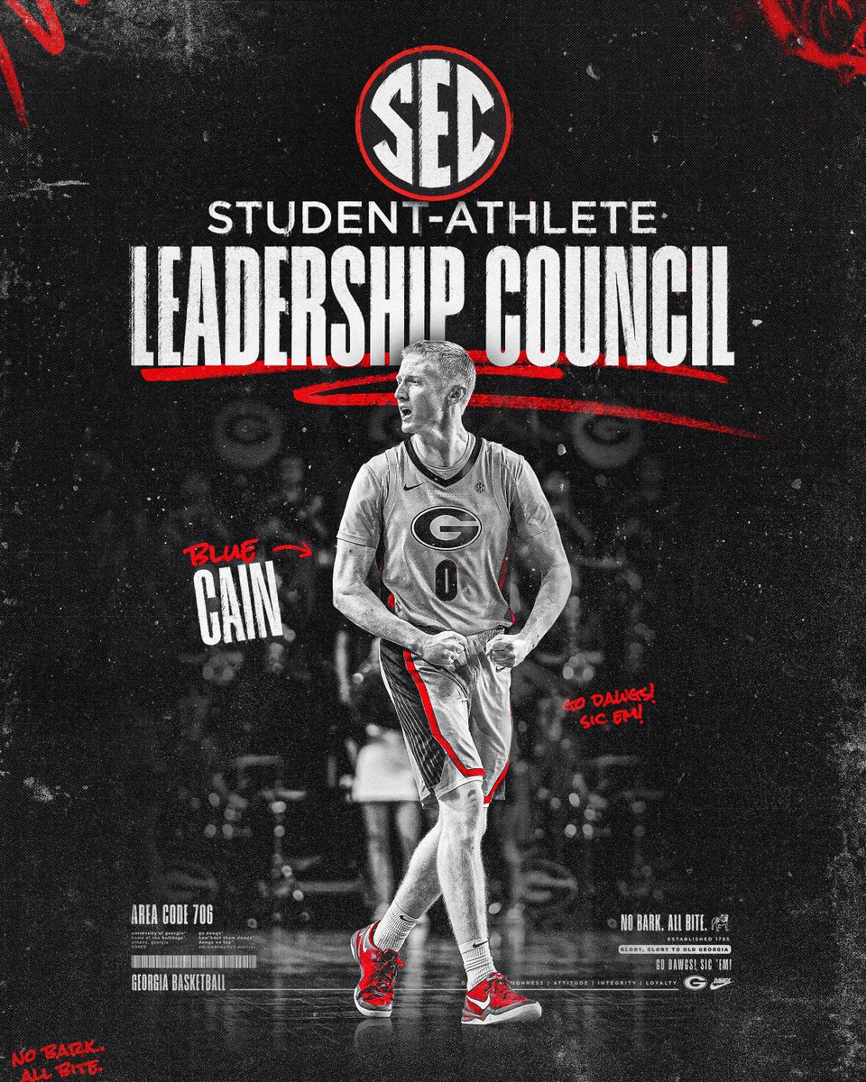 UGABasketball's tweet image. Blue Cain was 1⃣ of 5⃣ Dawgs selected to represent Georgia at the SEC Student-Athlete Leadership Council this week in Atlanta!
#GoDawgs
