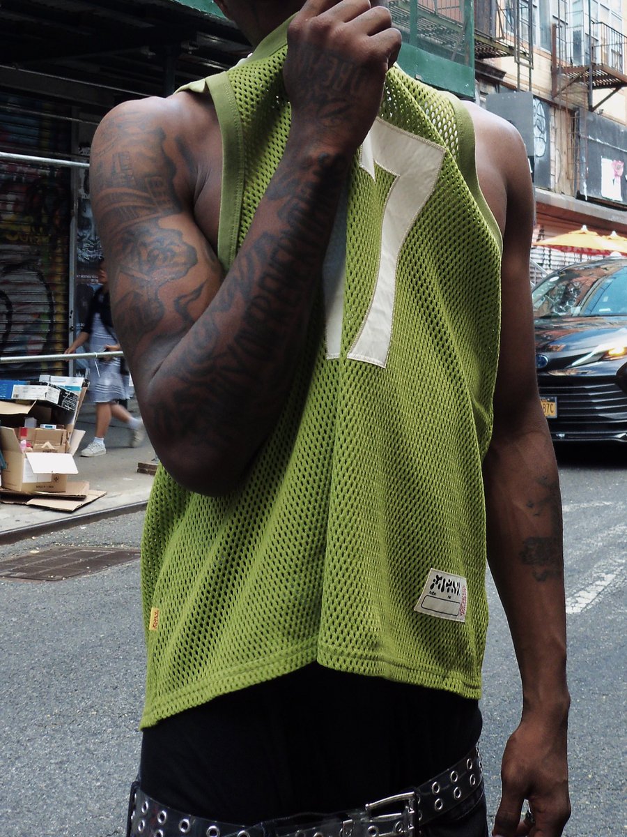 theinfamousjc's tweet image. fishnet wit da swingman silhouette.
undershirt or shirtless?