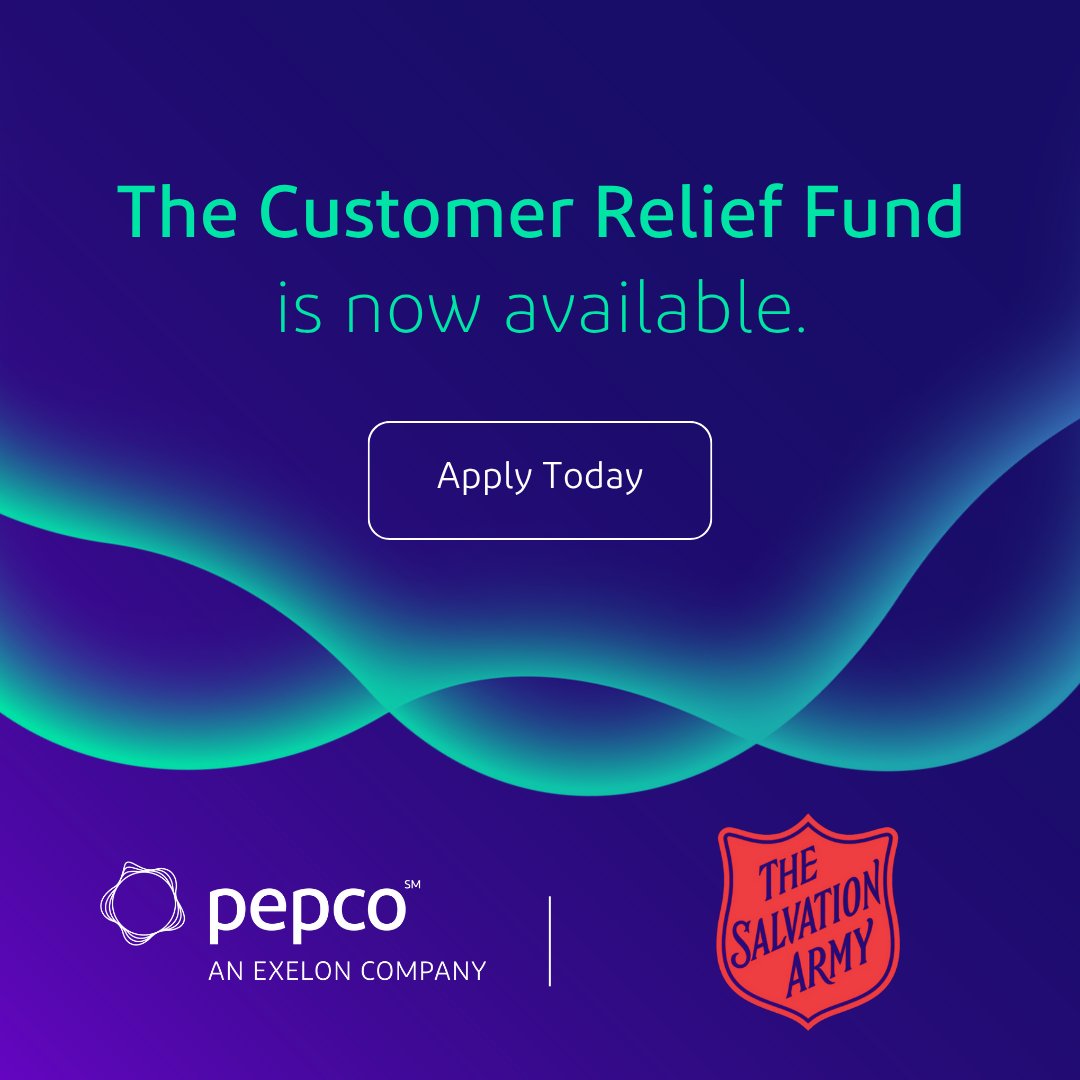 PepcoConnect's tweet image. We're launching Pepco’s Customer Relief Fund to help with higher energy costs. Eligible MD customers can now apply for up to $300 in support toward their energy bill. DC coming soon, learn more: pepco.com/ReliefMD
