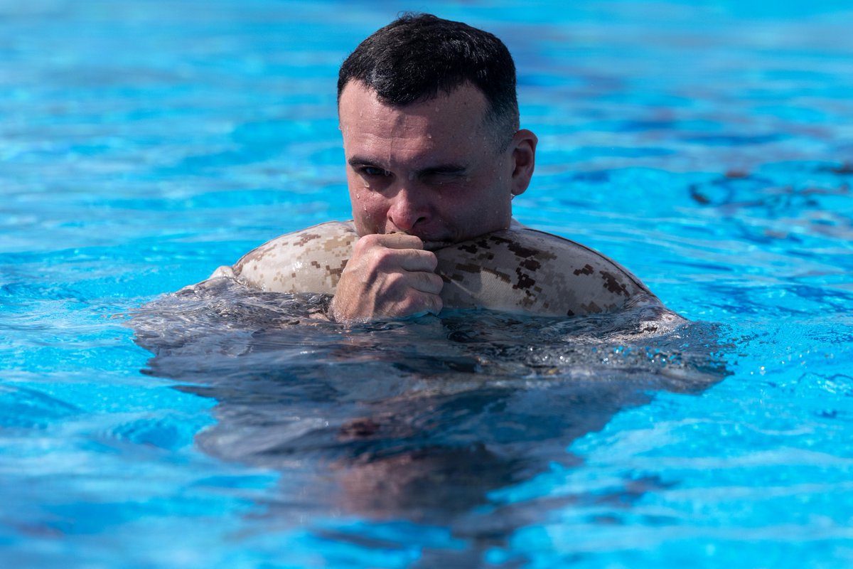 USMC's tweet image. #Marines with III Marine Expeditionary Force Information Group complete a Water Survival Intermediate course (WSI) at Camp Hansen, Okinawa, Japan, July 9, 2025.
WSI builds upon the basic water survival skills needed to prepare Marines for the Water Survival Advanced course…