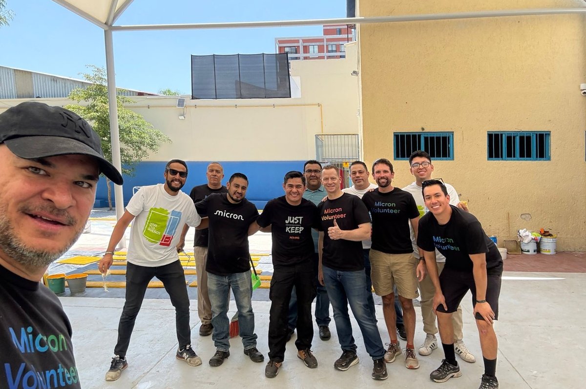 MicronTech's tweet image. Recently, Micron’s CBO team in Mexico volunteered with Albergue Infantil Los Pinos, a shelter supporting vulnerable youth and families through developmental programs. Together, the team helped restore the shelter's stormwater grates.
We encourage others to support…